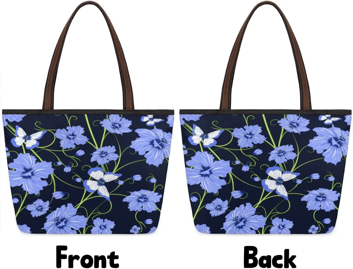 Tote Bag for Women with Zipper Large Capacity Top Handle Casual Shoulder Bag Handbag Reusable Shopping