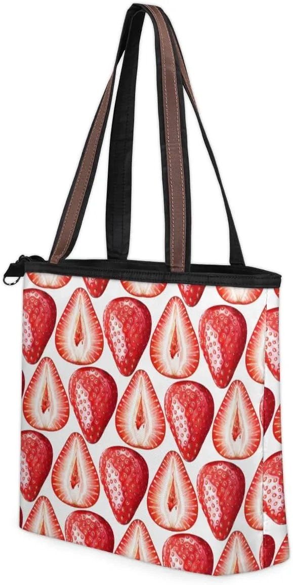 Tote Bag for Women with Zipper Large Capacity Top Handle Casual Shoulder Bag Handbag Reusable Shopping