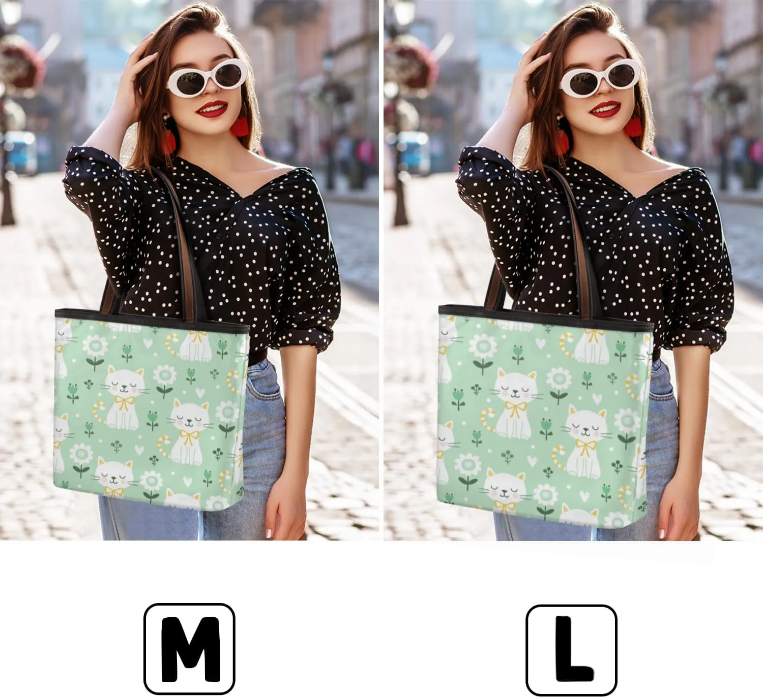 Tote Bag for Women with Zipper Large Capacity Top Handle Casual Shoulder Bag Handbag Reusable Shopping