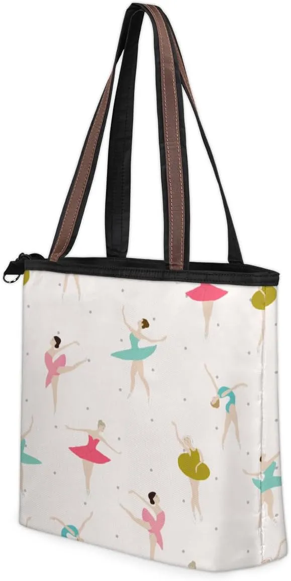 Tote Bag for Women with Zipper Large Capacity Top Handle Casual Shoulder Bag Handbag Reusable Shopping