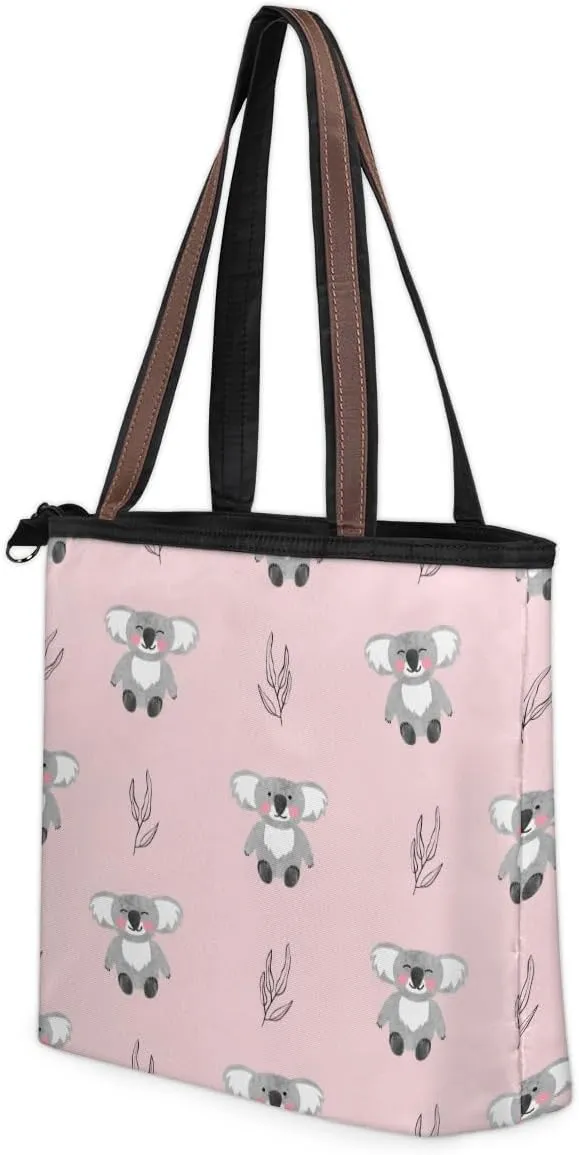 Tote Bag for Women with Zipper Large Capacity Top Handle Casual Shoulder Bag Handbag Reusable Shopping