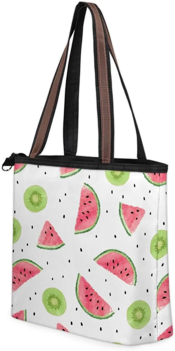 Tote Bag for Women with Zipper Large Capacity Top Handle Casual Shoulder Bag Handbag Reusable Shopping