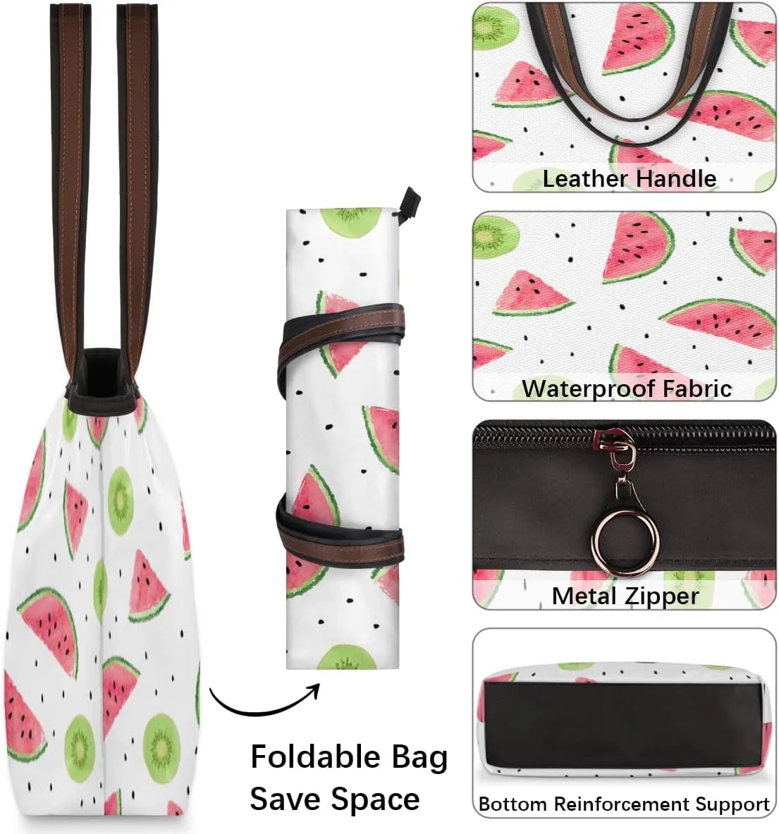 Tote Bag for Women with Zipper Large Capacity Top Handle Casual Shoulder Bag Handbag Reusable Shopping