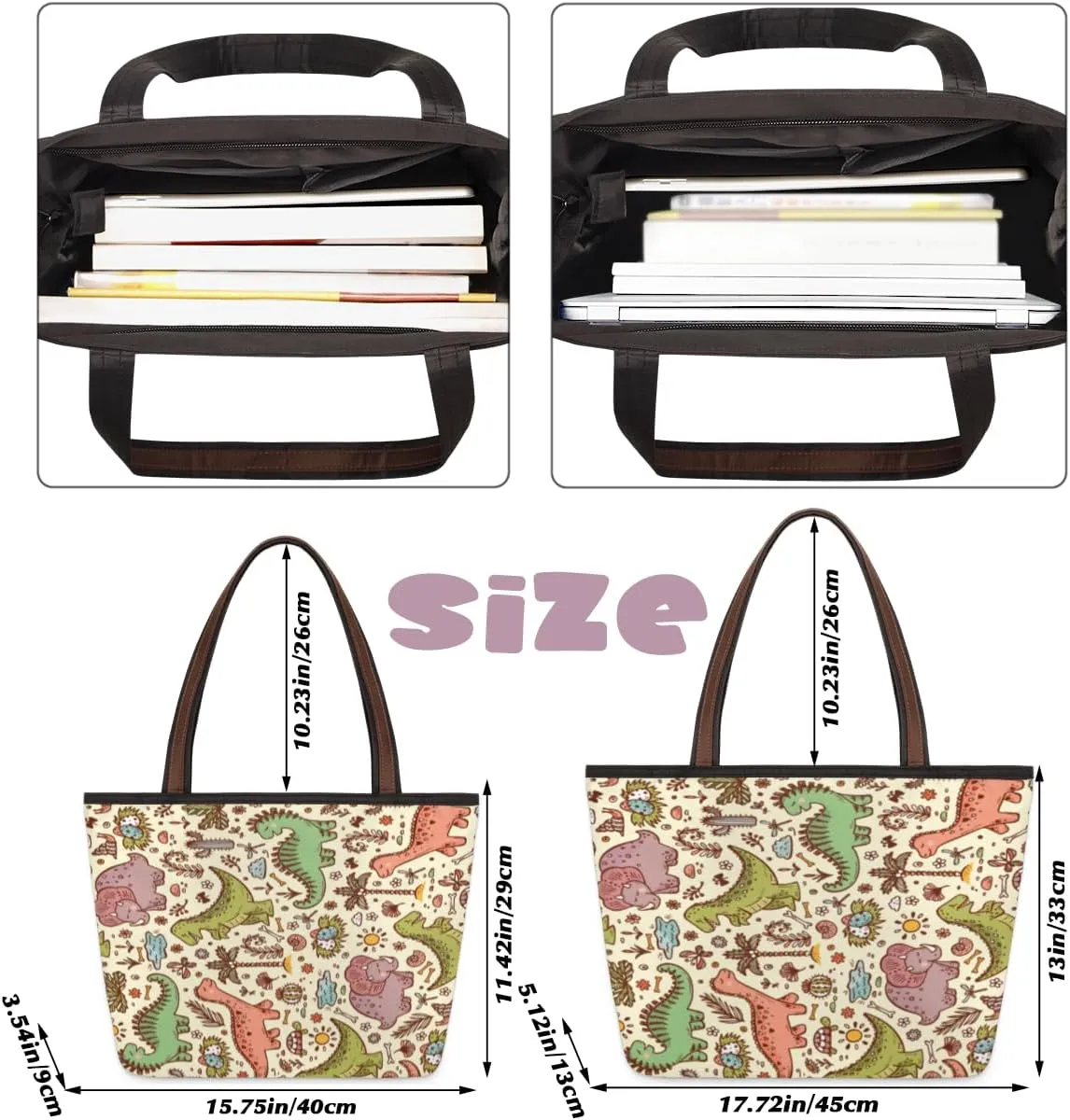 Tote Bag for Women with Zipper Large Capacity Top Handle Casual Shoulder Bag Handbag Reusable Shopping