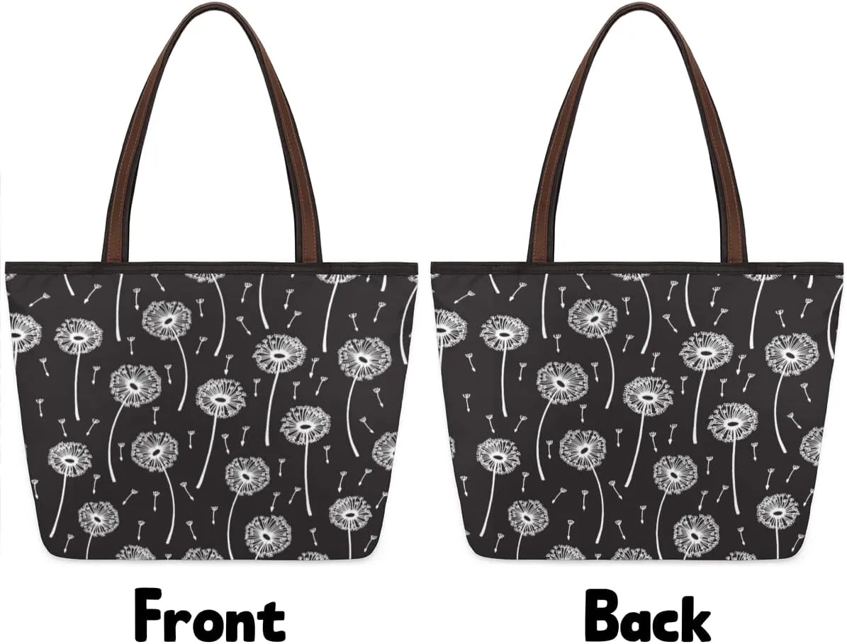 Tote Bag for Women with Zipper Large Capacity Top Handle Casual Shoulder Bag Handbag Reusable Shopping