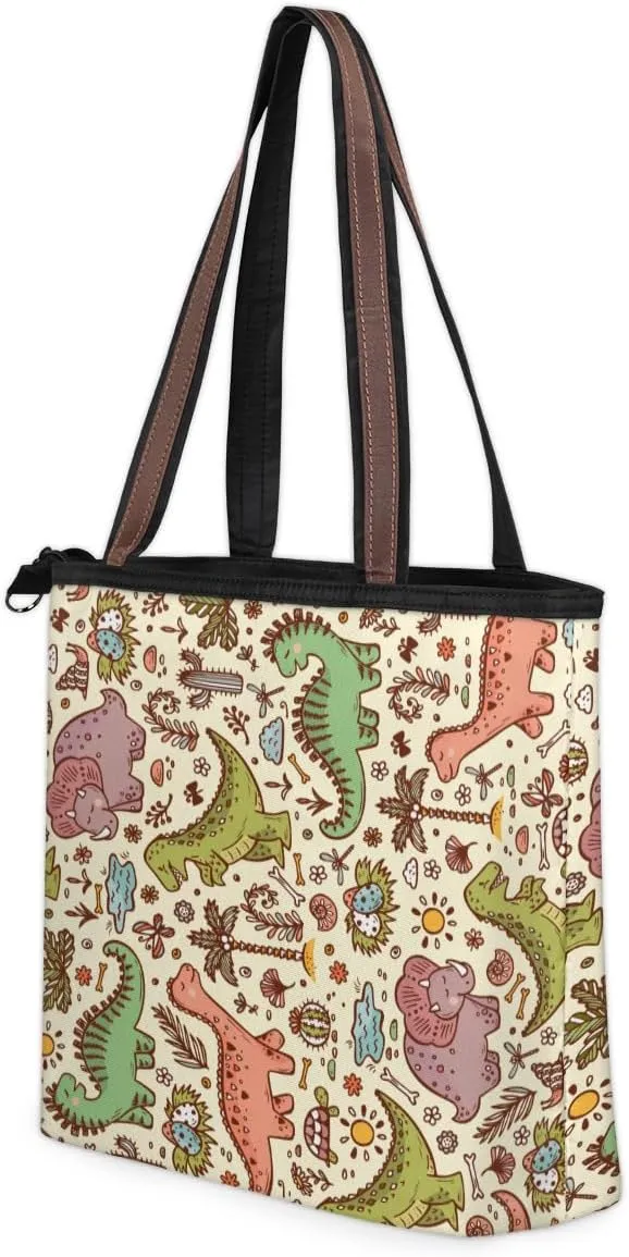 Tote Bag for Women with Zipper Large Capacity Top Handle Casual Shoulder Bag Handbag Reusable Shopping