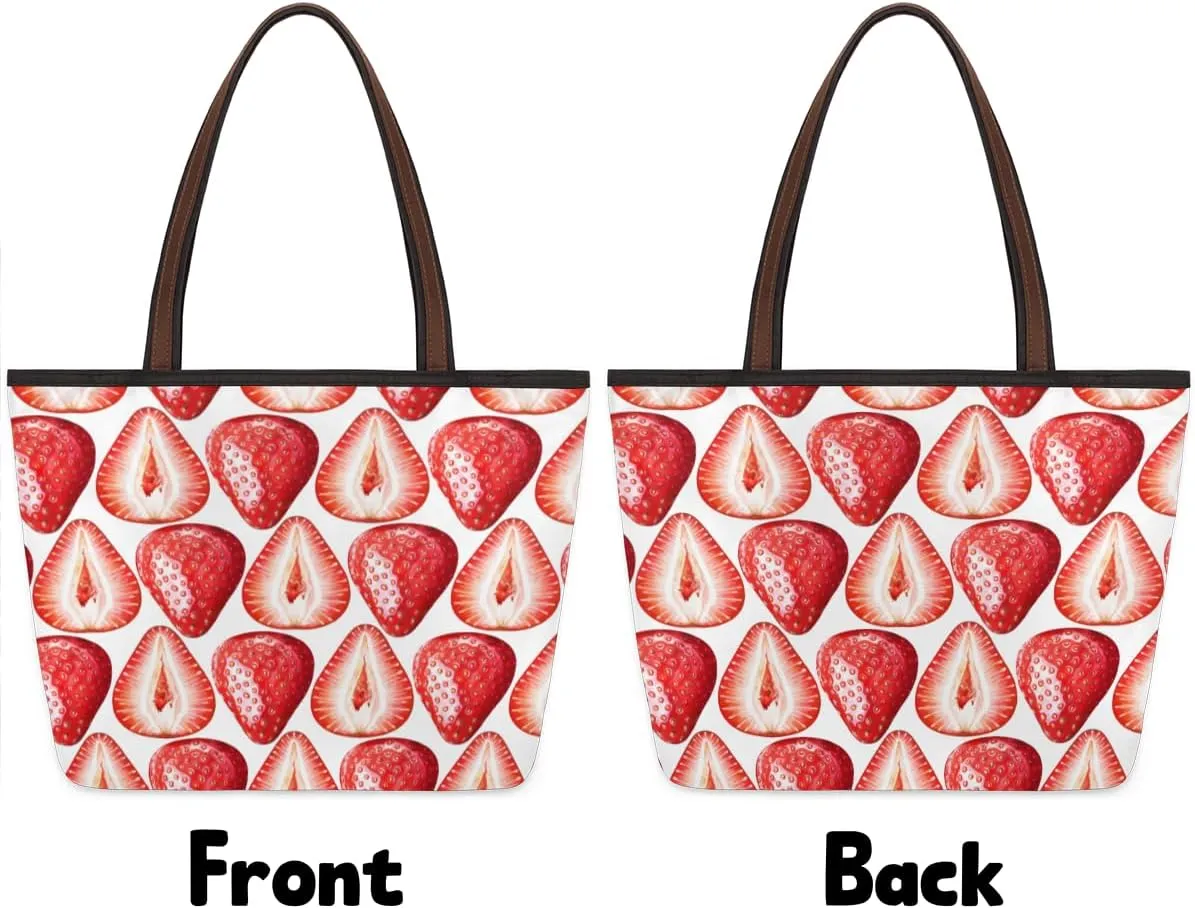 Tote Bag for Women with Zipper Large Capacity Top Handle Casual Shoulder Bag Handbag Reusable Shopping