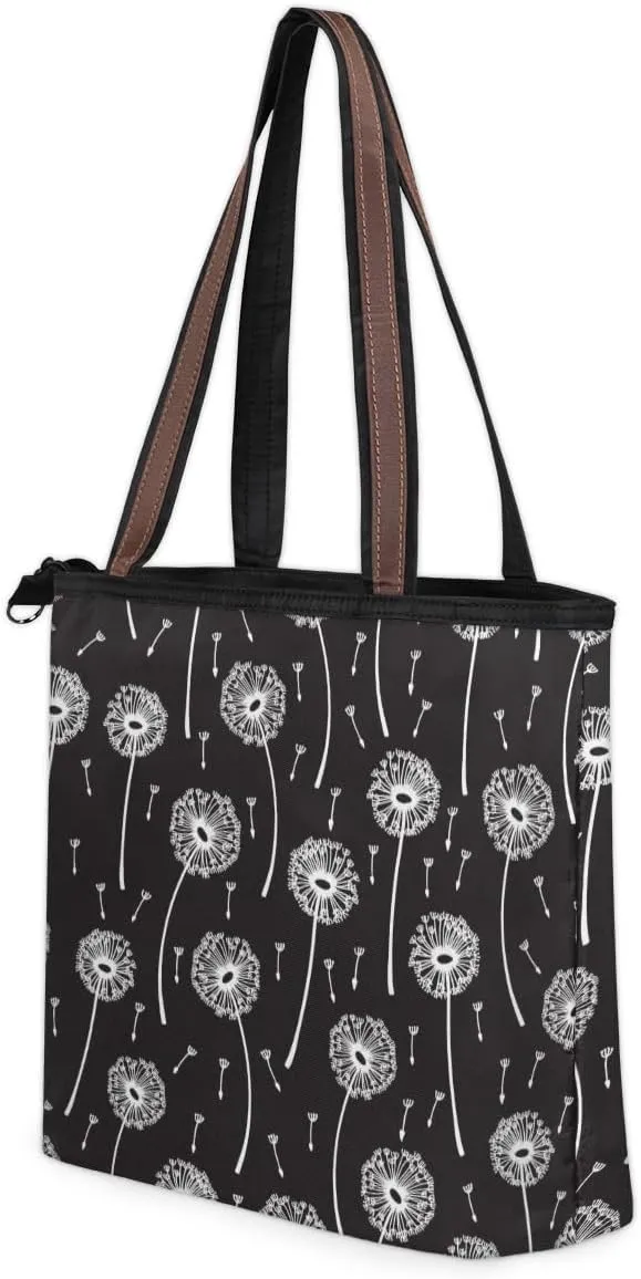 Tote Bag for Women with Zipper Large Capacity Top Handle Casual Shoulder Bag Handbag Reusable Shopping