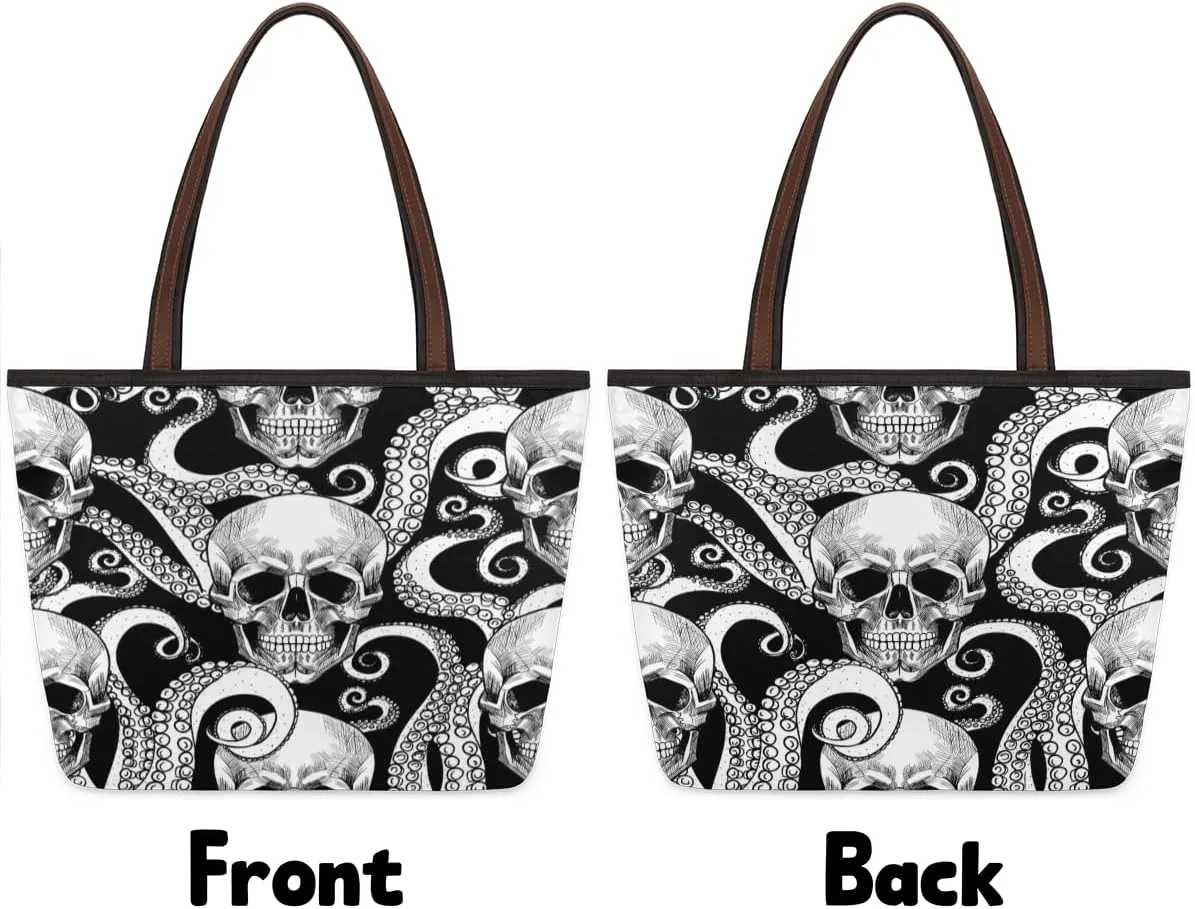 Tote Bag for Women with Zipper Large Capacity Top Handle Casual Shoulder Bag Handbag Reusable Shopping