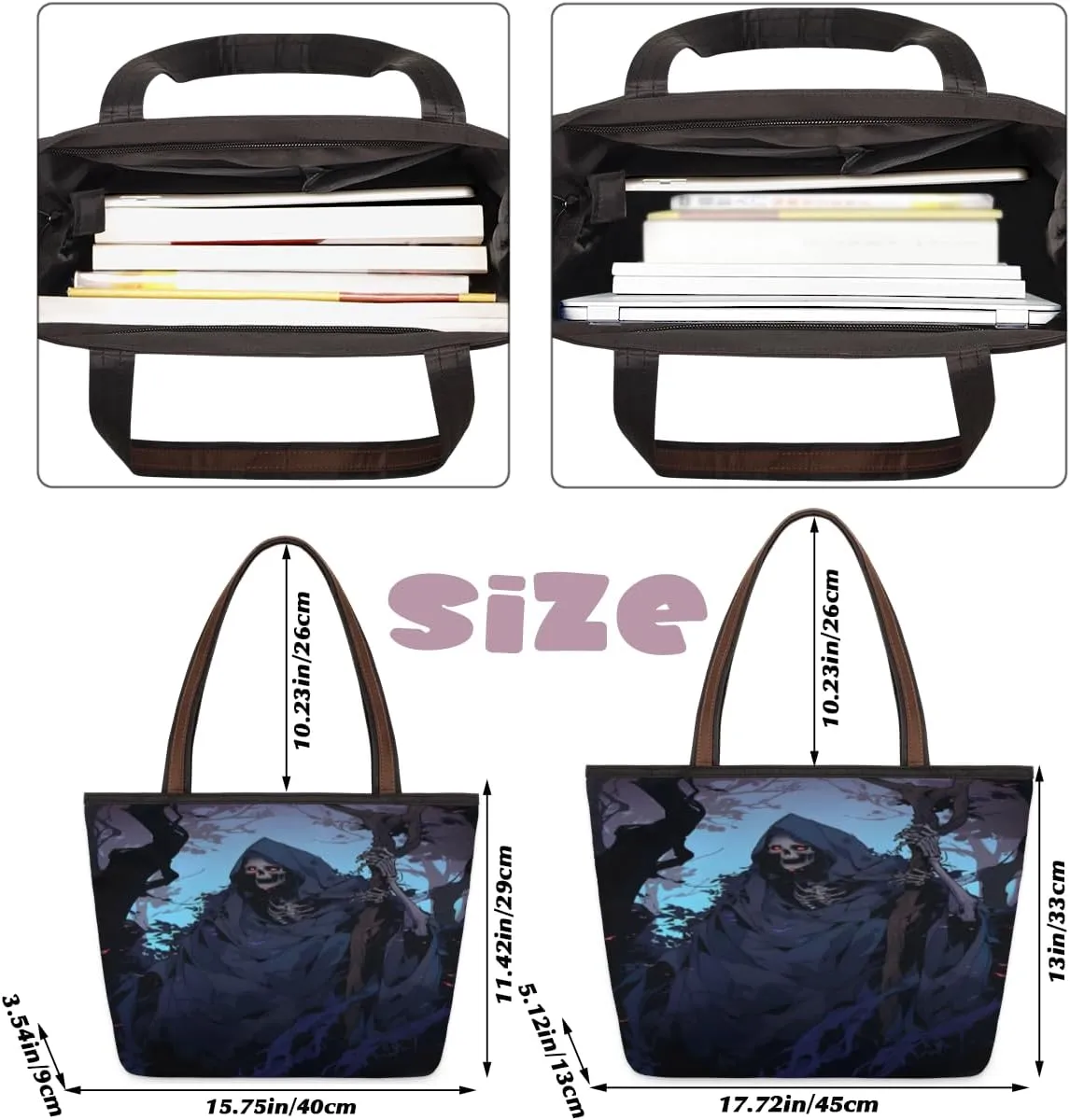 Tote Bag for Women with Zipper Large Capacity Top Handle Casual Shoulder Bag Handbag Reusable Shopping