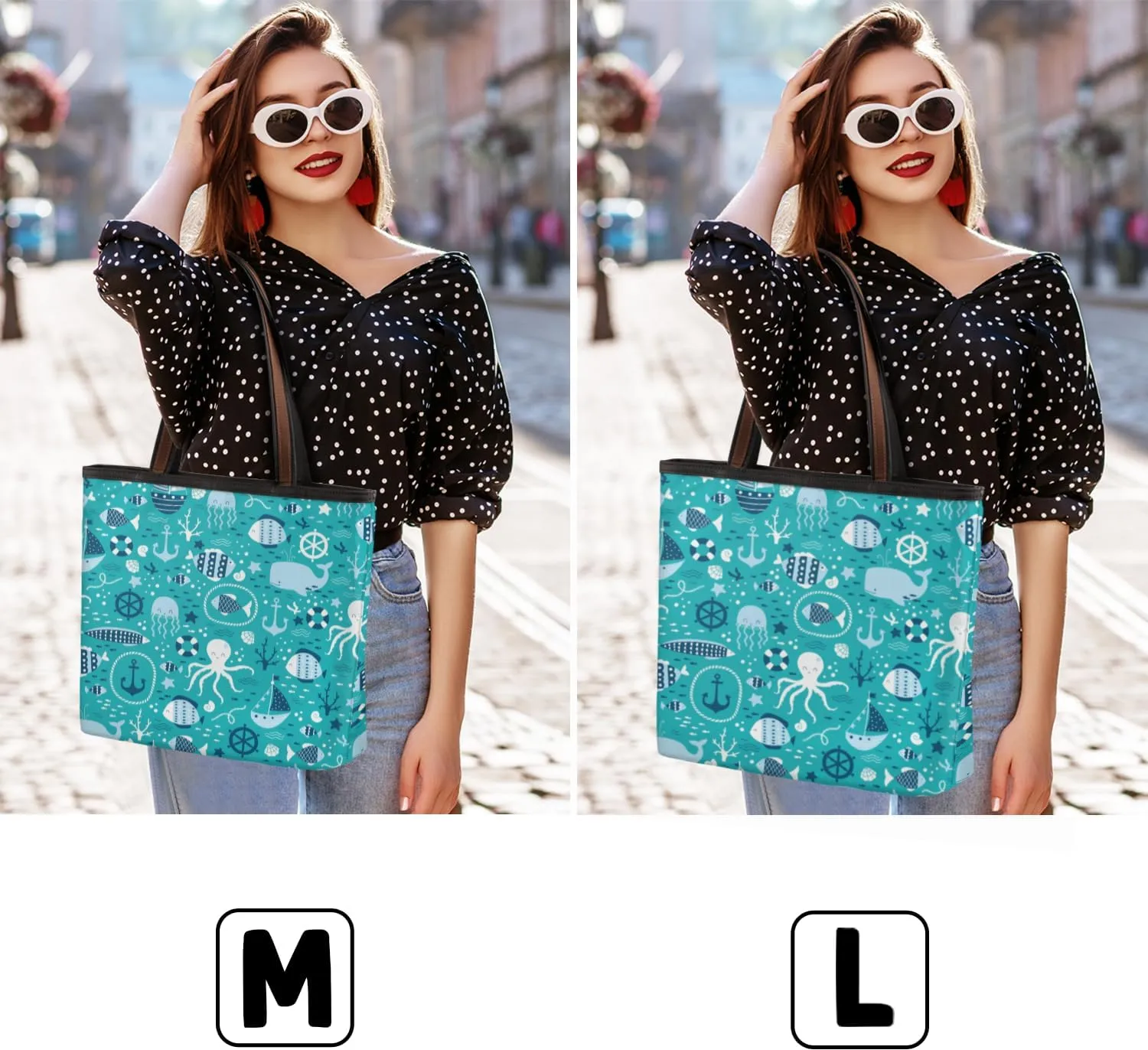Tote Bag for Women with Zipper Large Capacity Top Handle Casual Shoulder Bag Handbag Reusable Shopping