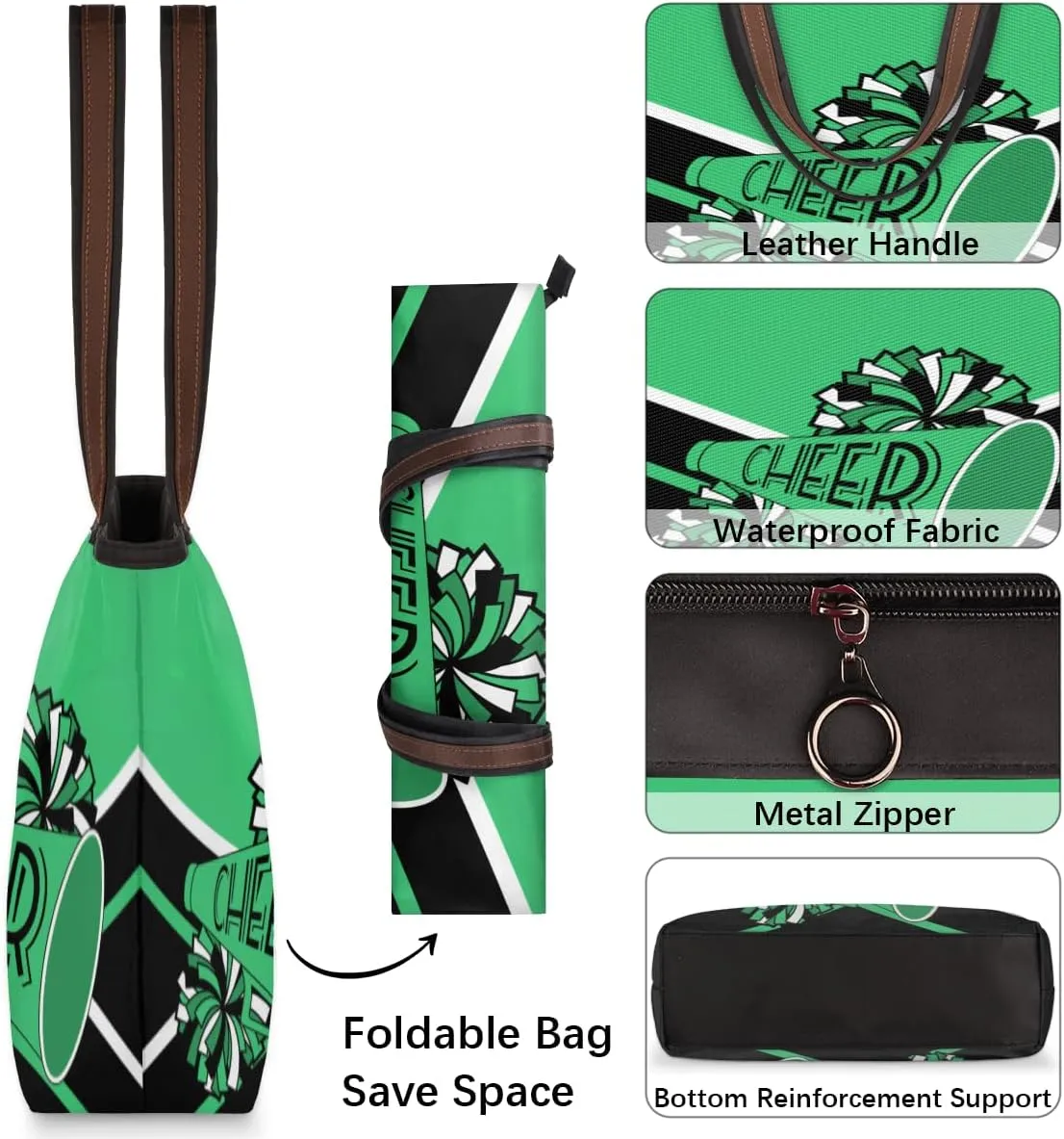 Tote Bag for Women with Zipper Large Capacity Top Handle Casual Shoulder Bag Handbag Reusable Shopping