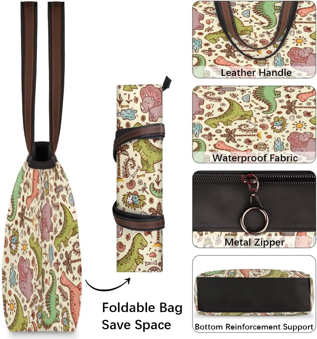 Tote Bag for Women with Zipper Large Capacity Top Handle Casual Shoulder Bag Handbag Reusable Shopping