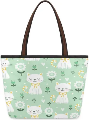 Tote Bag for Women with Zipper Large Capacity Top Handle Casual Shoulder Bag Handbag Reusable Shopping