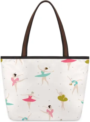 Tote Bag for Women with Zipper Large Capacity Top Handle Casual Shoulder Bag Handbag Reusable Shopping