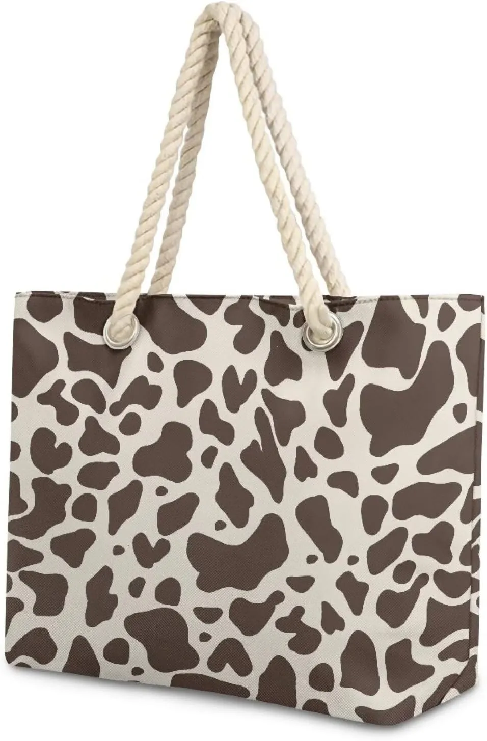 Tote Beach Bag with Rope Top Handle Pool Bag 14.57x4.71x14.17 Large Capacity Travel Handbag for Women Casual