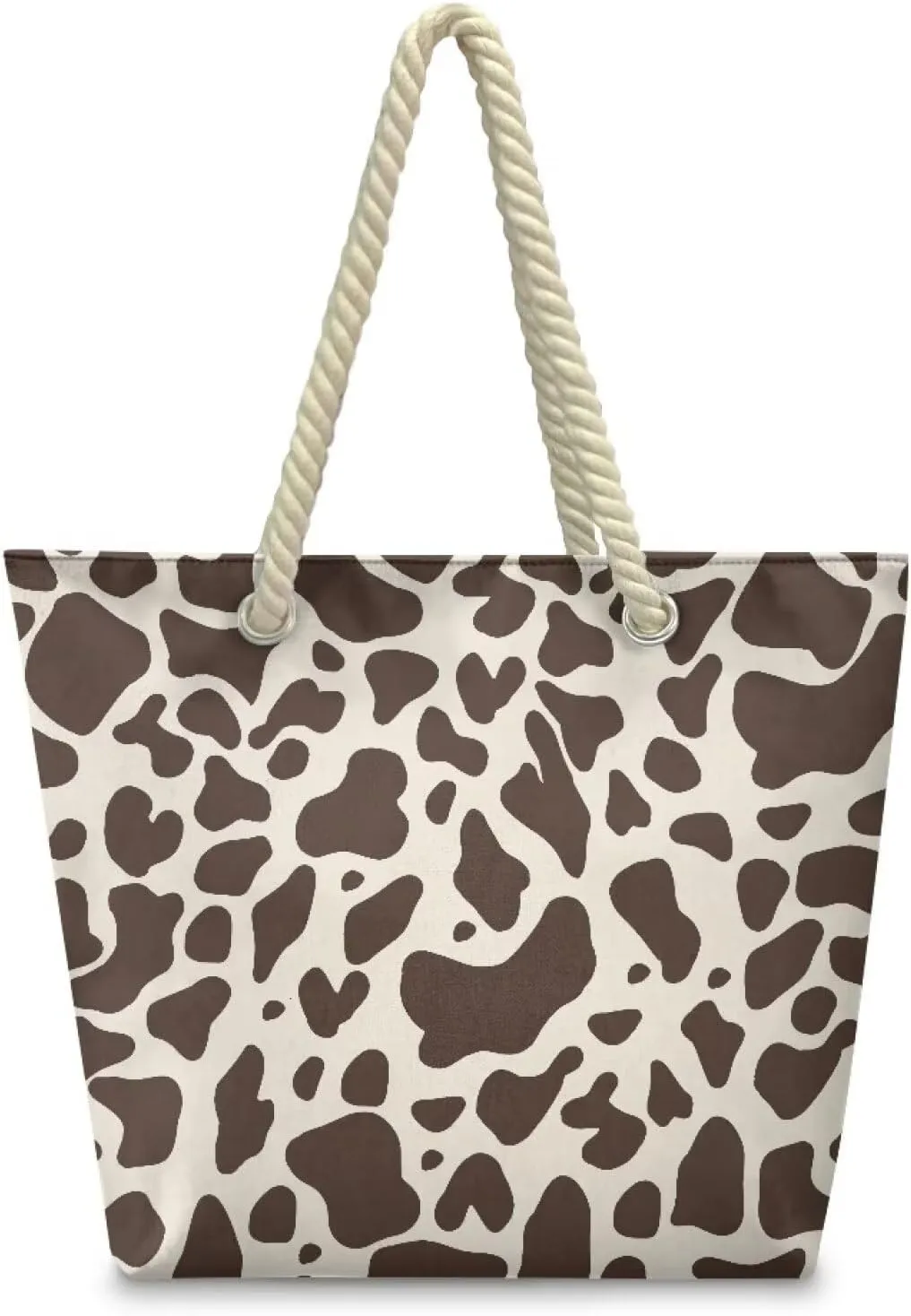 Tote Beach Bag with Rope Top Handle Pool Bag 14.57x4.71x14.17 Large Capacity Travel Handbag for Women Casual