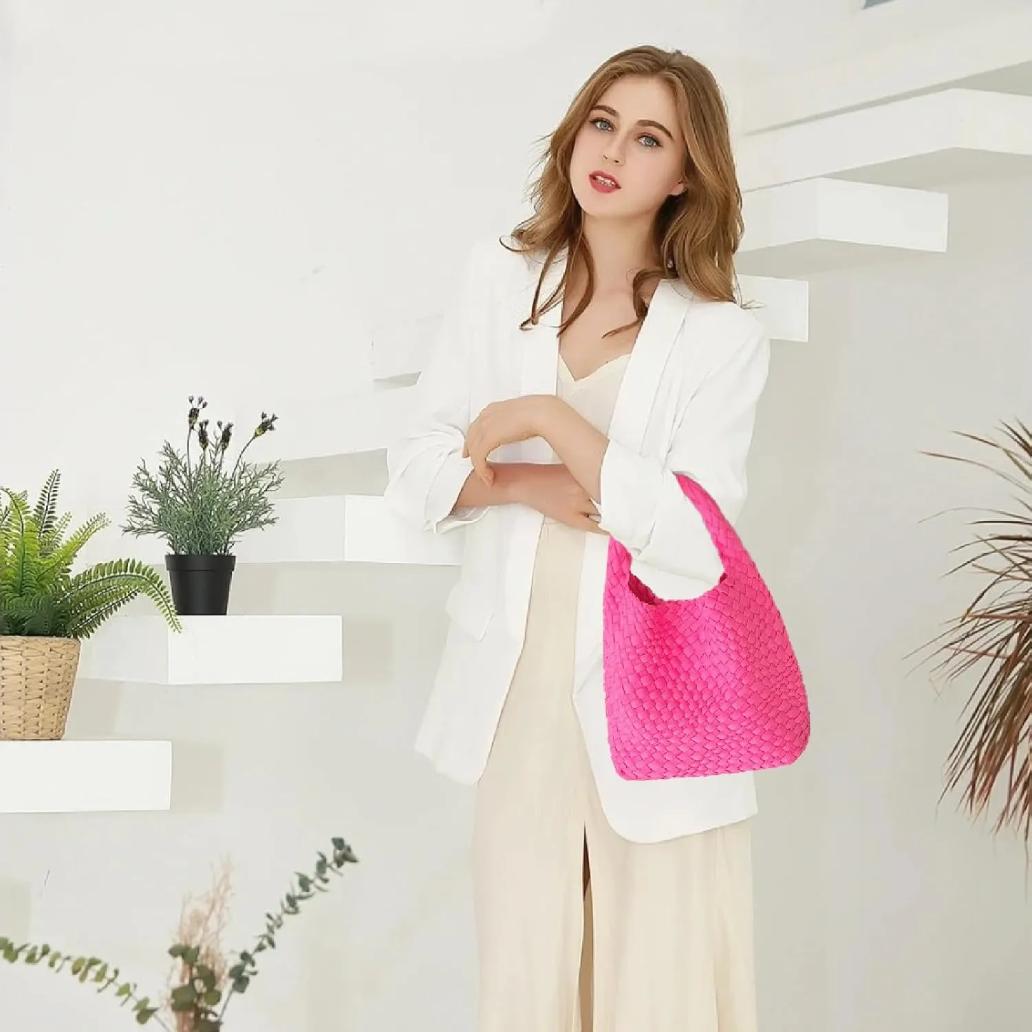 Tote for Women, Ladies Crossbody Handbag, Trendy Shoulder and Bucket Bag, Top-handle Tote Hobo Satchel with Purse