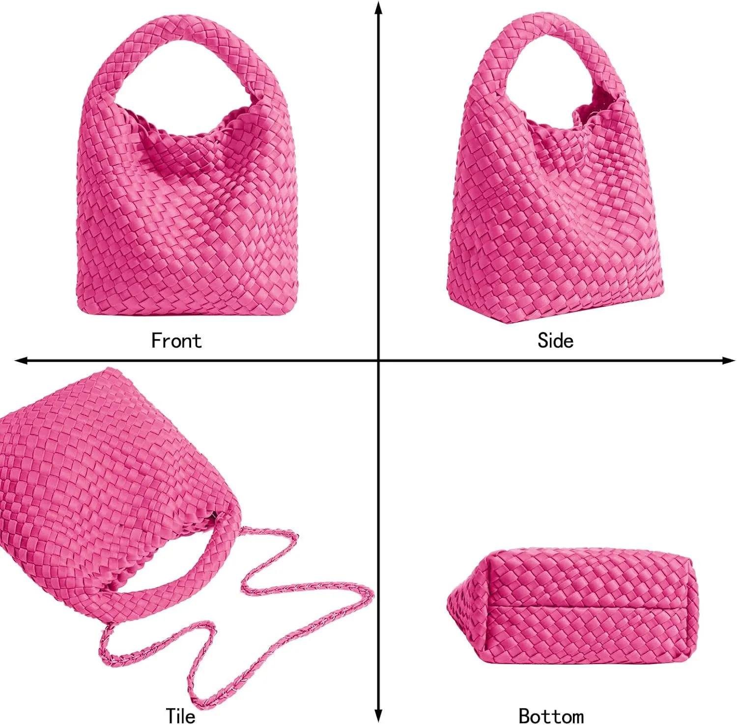 Tote for Women, Ladies Crossbody Handbag, Trendy Shoulder and Bucket Bag, Top-handle Tote Hobo Satchel with Purse
