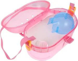 Travel Cage for Hamsters Portable Hamster Carrier Feeder Bath Squirrel Chipmunk and Guinea Pig Pet Supply