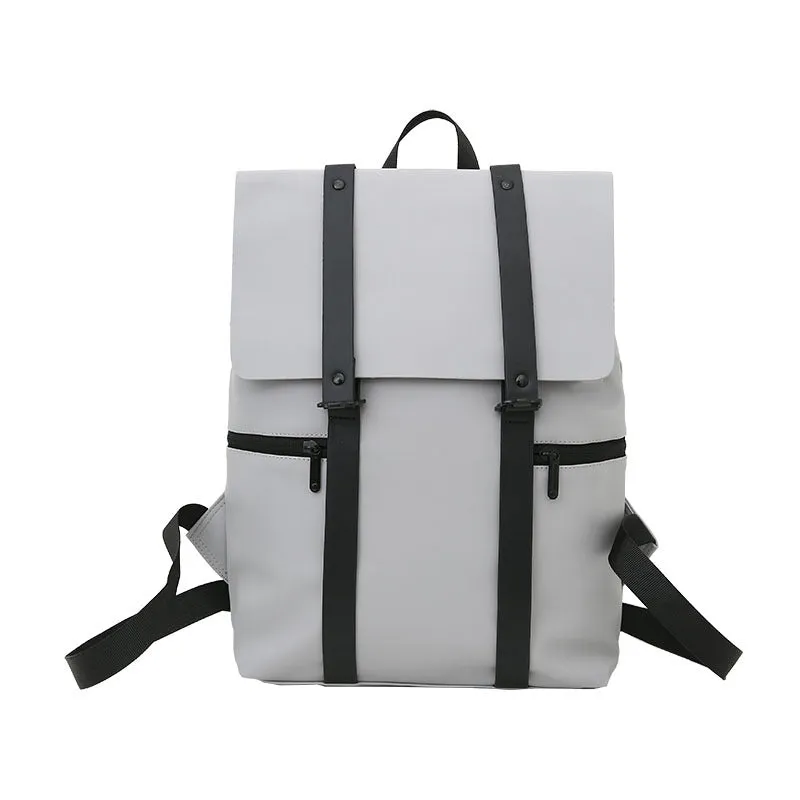 Trendy Mori Style Couple Simple Leather Backpacks