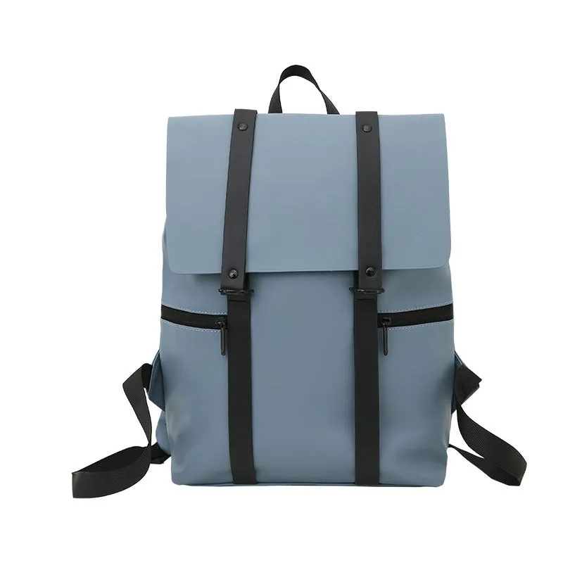 Trendy Mori Style Couple Simple Leather Backpacks