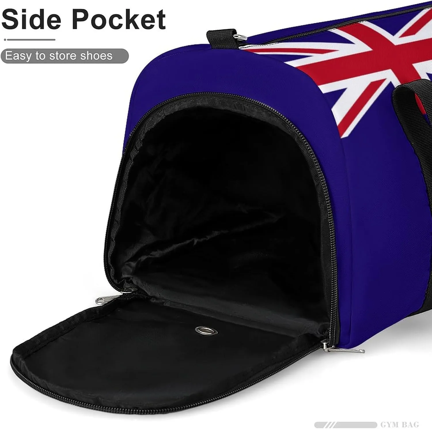 Tristan Da Cunha Flag Gym Duffel for Boys Girls with Shoe Compartment Travel Weekender