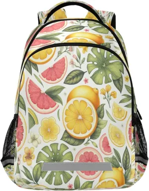 Tropical Juicy Fruit Student Backpack 12.9 Inch Laptop Backpack, School Shoulder Bag for Boys & Girls