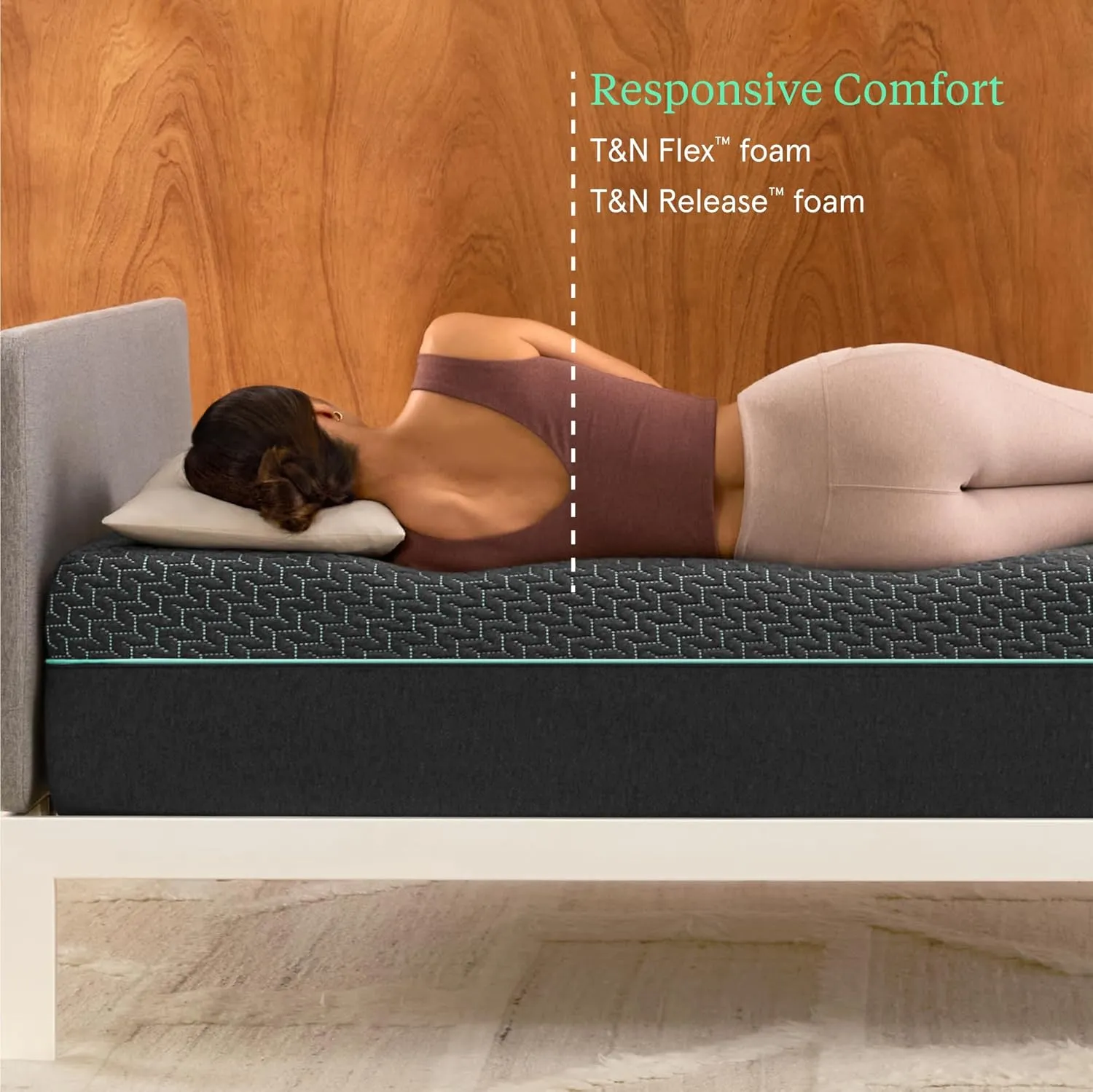 Tuft & Needle Mint Hybrid Medium Plush Full Size Mattress in a Box, Cooling Adaptive Foam, Pocketed Coil Support, 100 Night Trial, Fiberglass Free, CertiPUR-US, 10-Year Limited Warranty