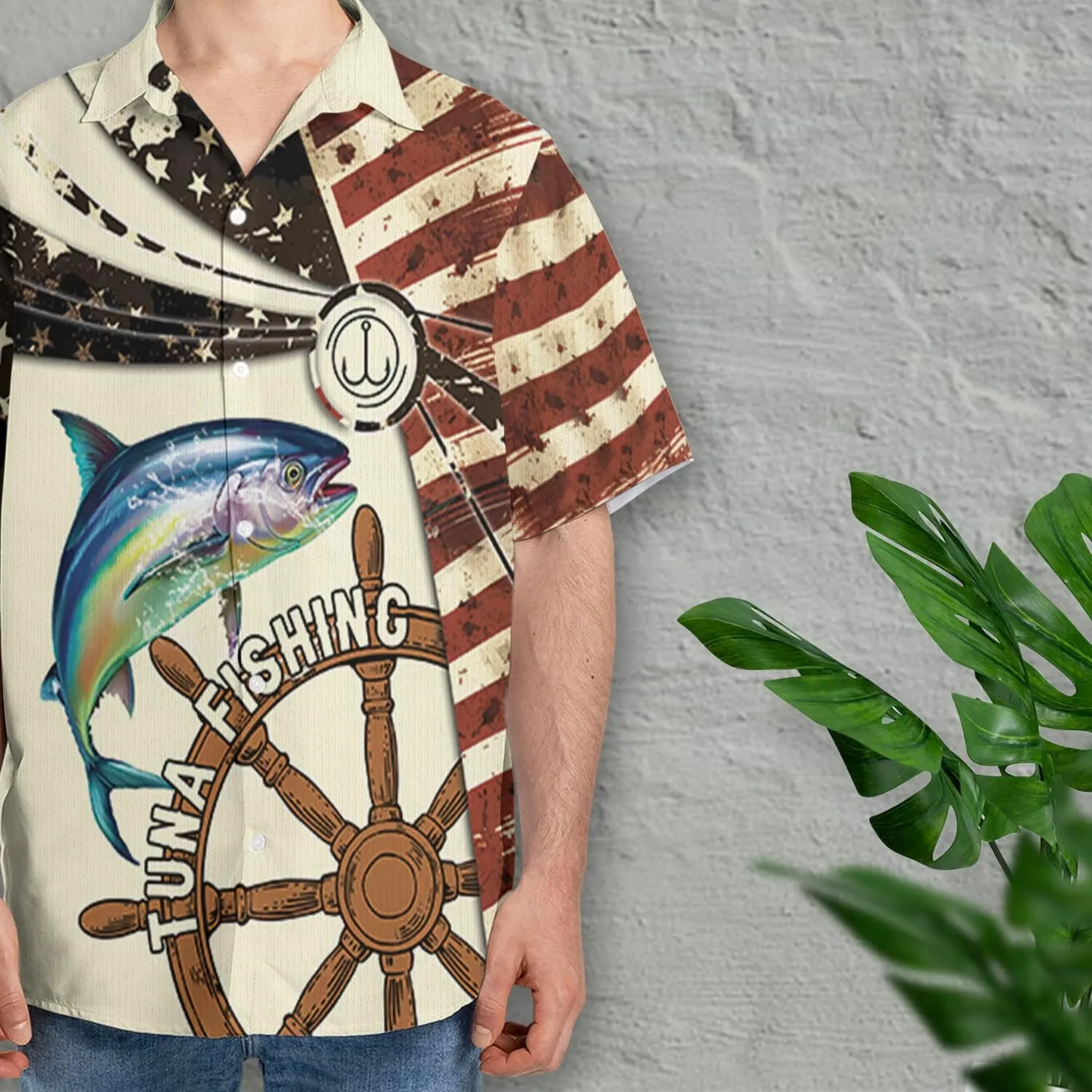 Tunny Mens Hawaiian Shirt Short Sleeve - Tunny Lovers Button Down Beach Shirt Casual Luau Clothes Set 70