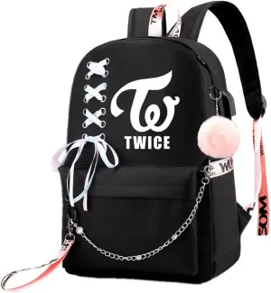 TWICE Backpack Sana Daypack Schoolbag Bookbag School Bag with USB port and Headphone Jack 1