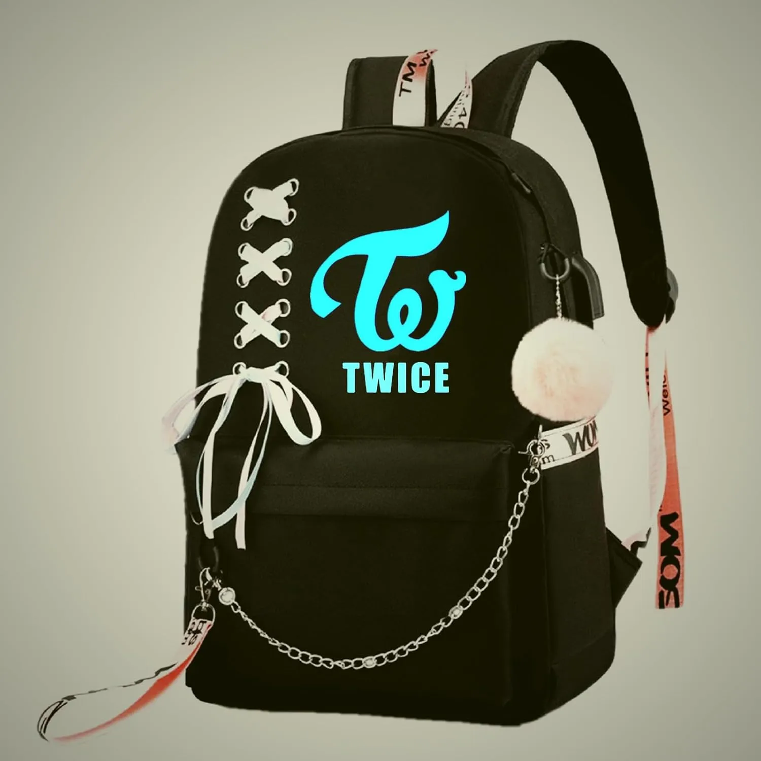 TWICE Backpack Sana Daypack Schoolbag Bookbag School Bag with USB port and Headphone Jack 1