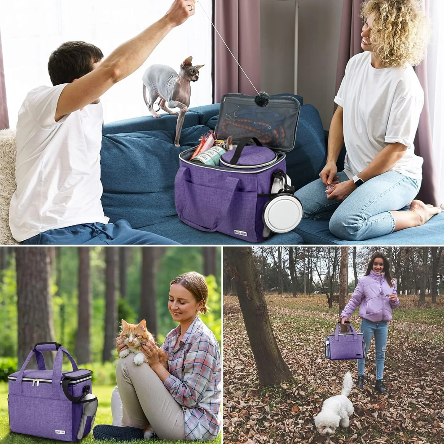 Ultimate Pet Travel Backpack – 5-Piece Set with Food Containers & Foldable Bowls for On-the-Go Adventures