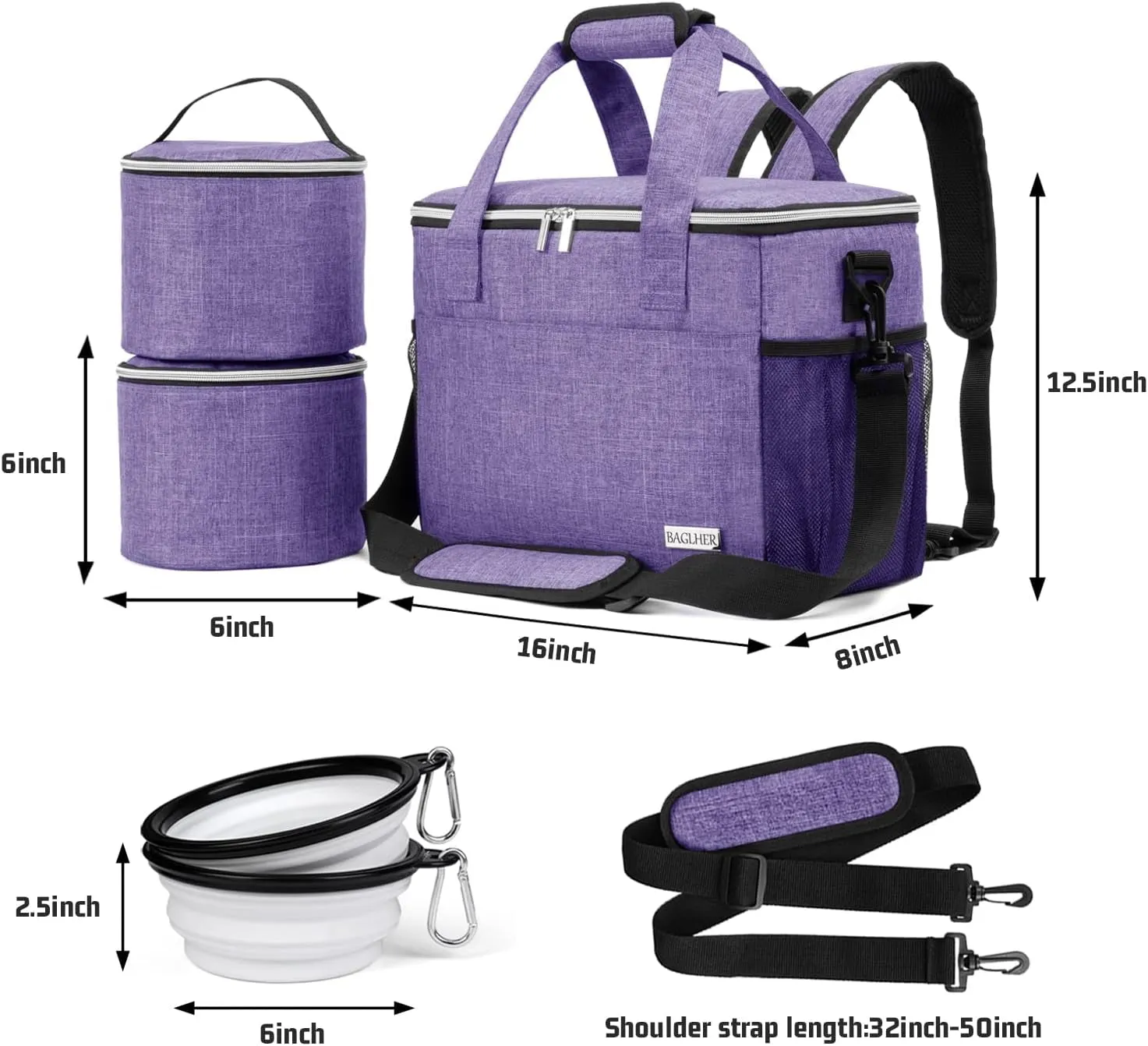 Ultimate Pet Travel Backpack – 5-Piece Set with Food Containers & Foldable Bowls for On-the-Go Adventures