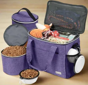 Ultimate Pet Travel Backpack – 5-Piece Set with Food Containers & Foldable Bowls for On-the-Go Adventures