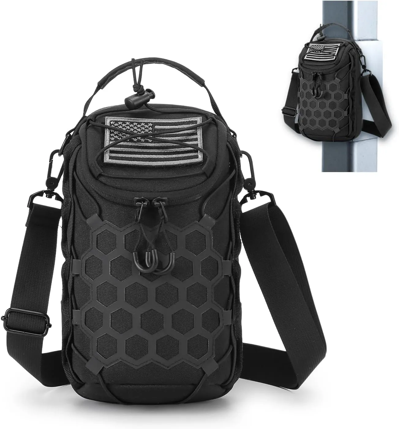 Ultra-Strong Magnetic Gym Bag - Versatile Fitness, Work, Travel & Sports Backpack with Stylish Design, Durable Material & Multi-Size Water Bottle Holder (Black)