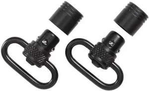 Uncle Mike's Quick Detach 115 Push Button Sling Swivels (Blued, 1-Inch)