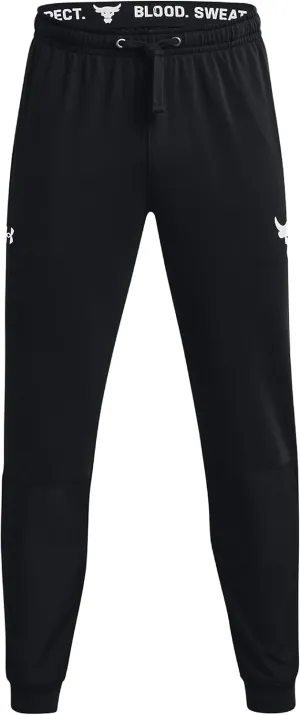 Under Armour Men's Project Rock Terry Joggers (as1, Alpha, s, Regular, Regular, Black/White - 002)