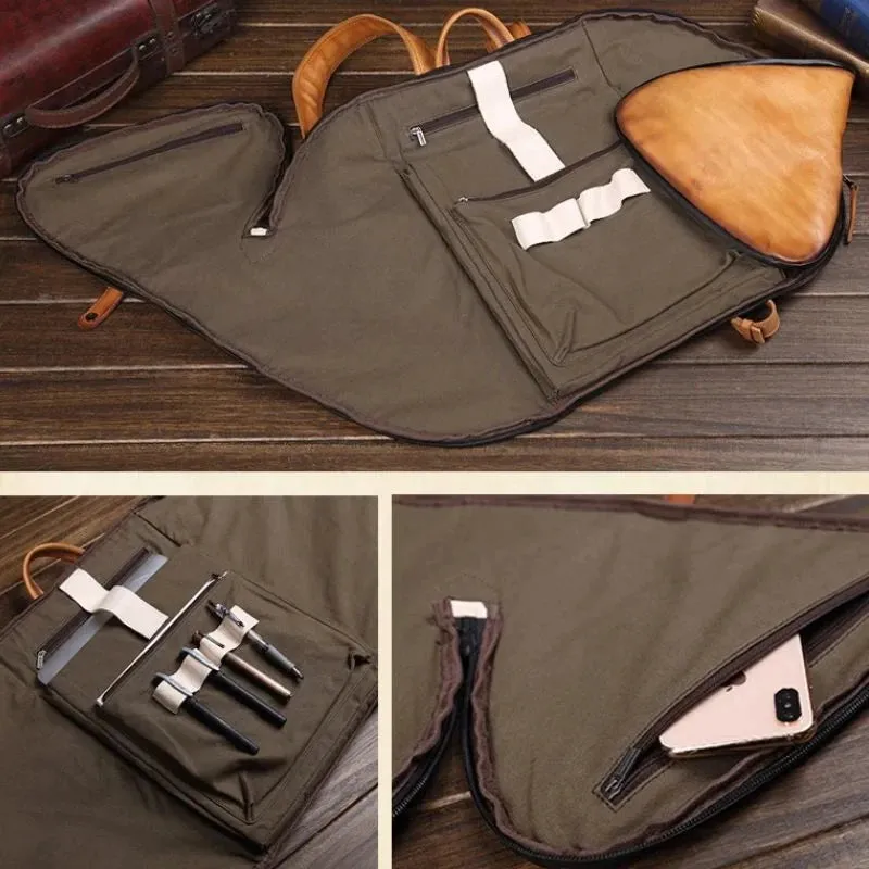 Unique Vintage Style – Men's Leather Backpack