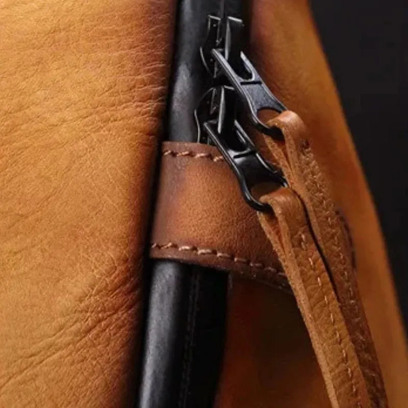 Unique Vintage Style – Men's Leather Backpack