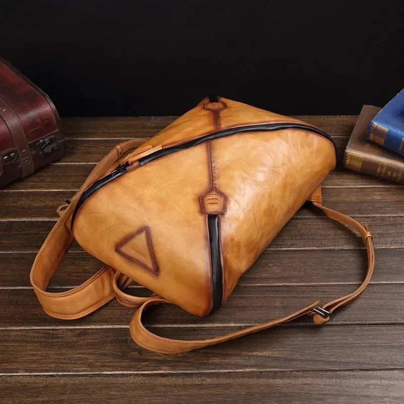 Unique Vintage Style – Men's Leather Backpack