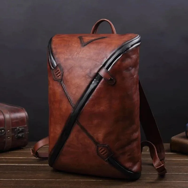 Unique Vintage Style – Men's Leather Backpack