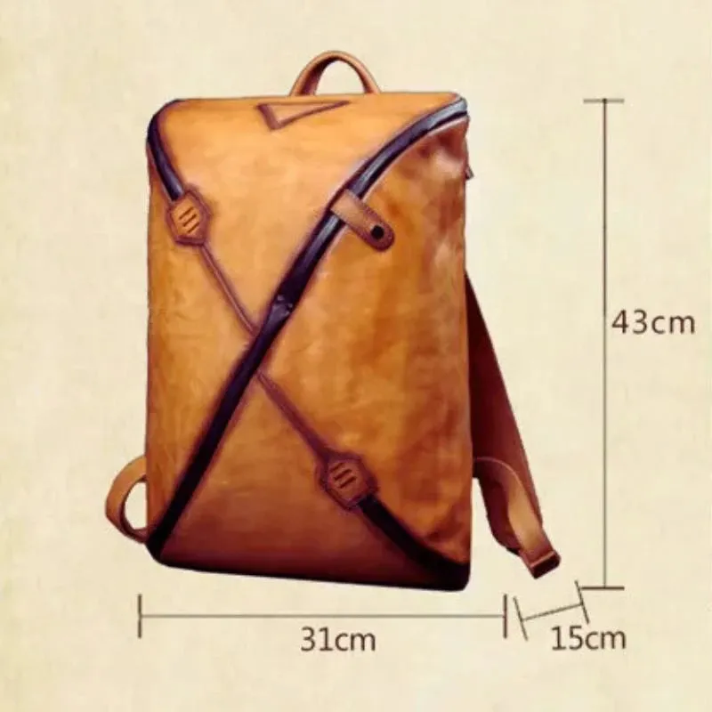 Unique Vintage Style – Men's Leather Backpack