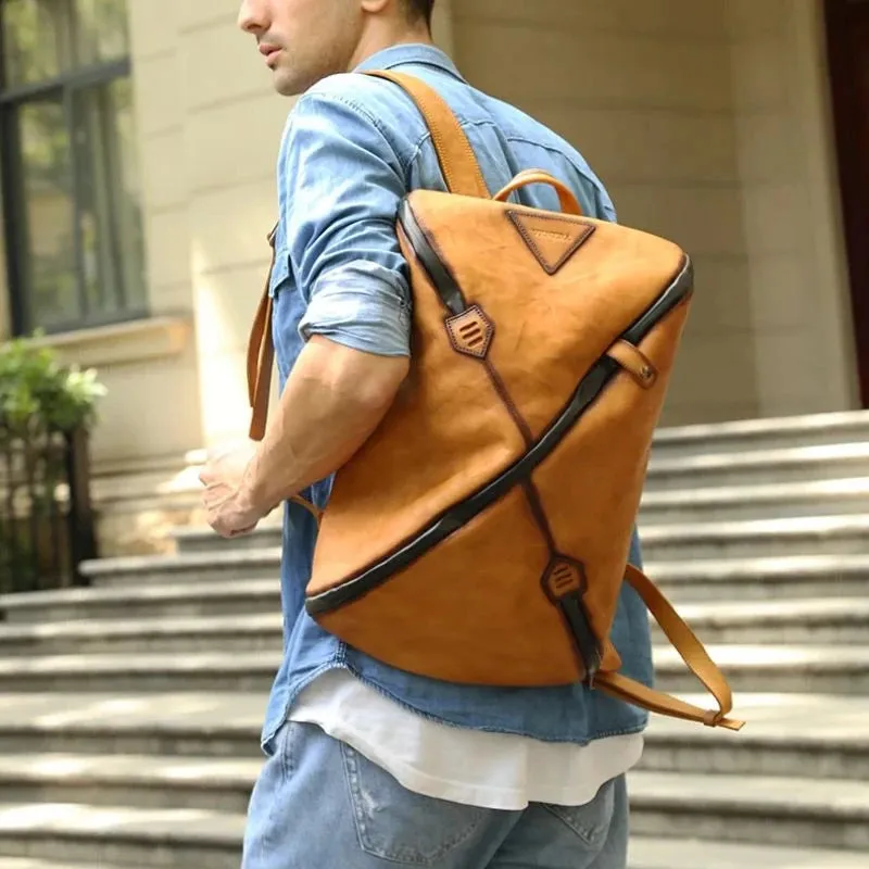 Unique Vintage Style – Men's Leather Backpack