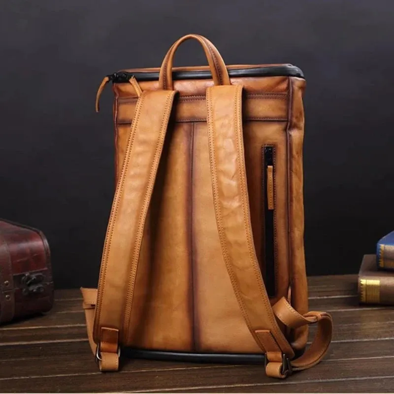 Unique Vintage Style – Men's Leather Backpack