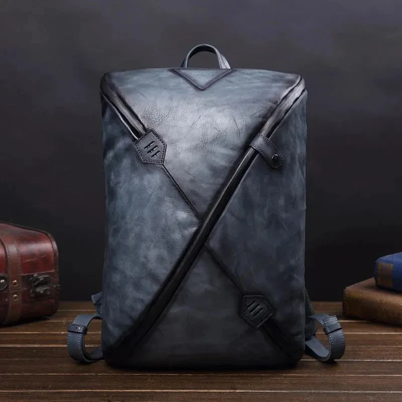 Unique Vintage Style – Men's Leather Backpack