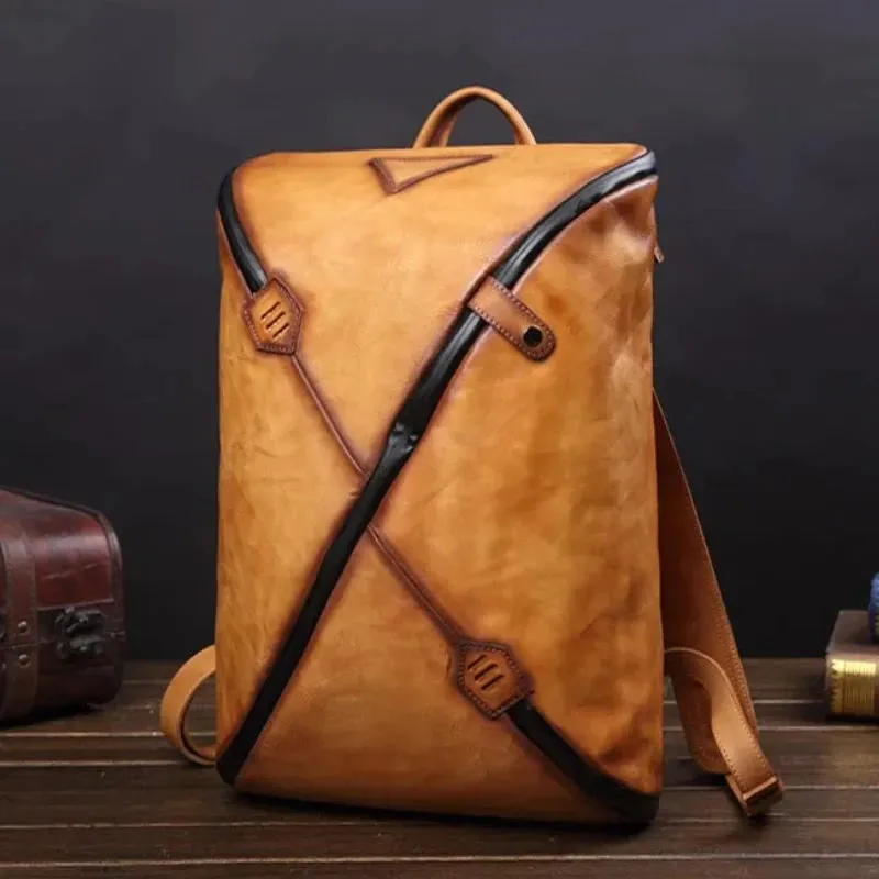 Unique Vintage Style – Men's Leather Backpack