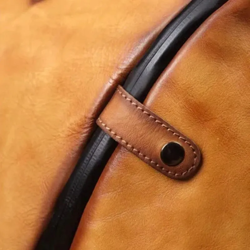 Unique Vintage Style – Men's Leather Backpack