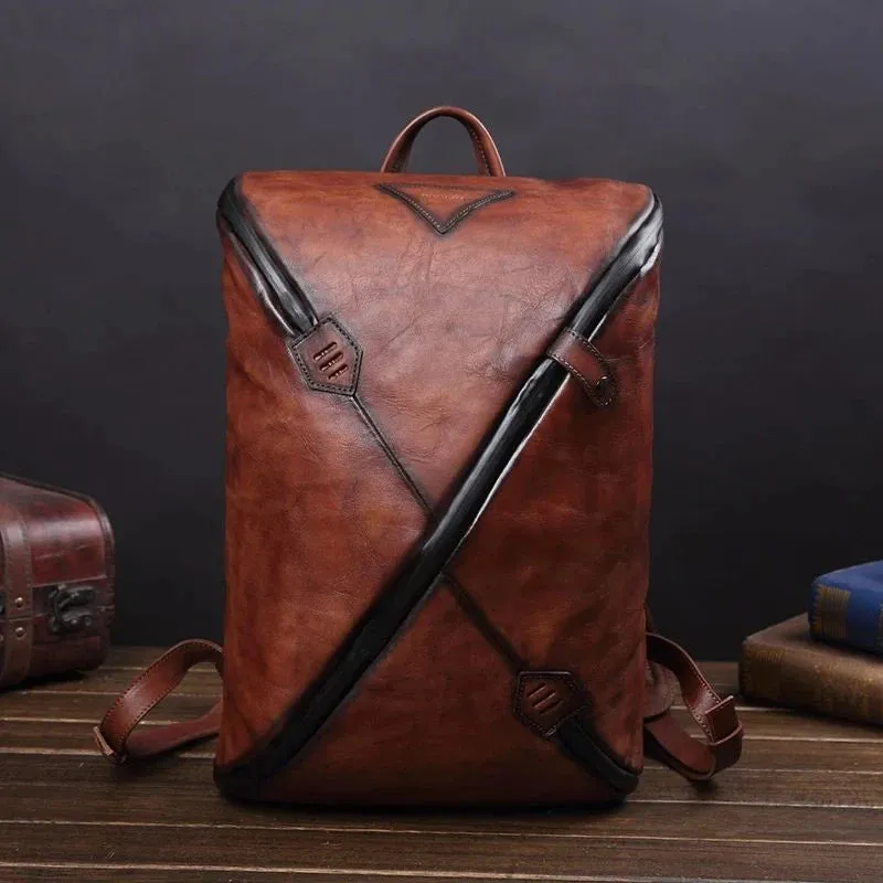Unique Vintage Style – Men's Leather Backpack