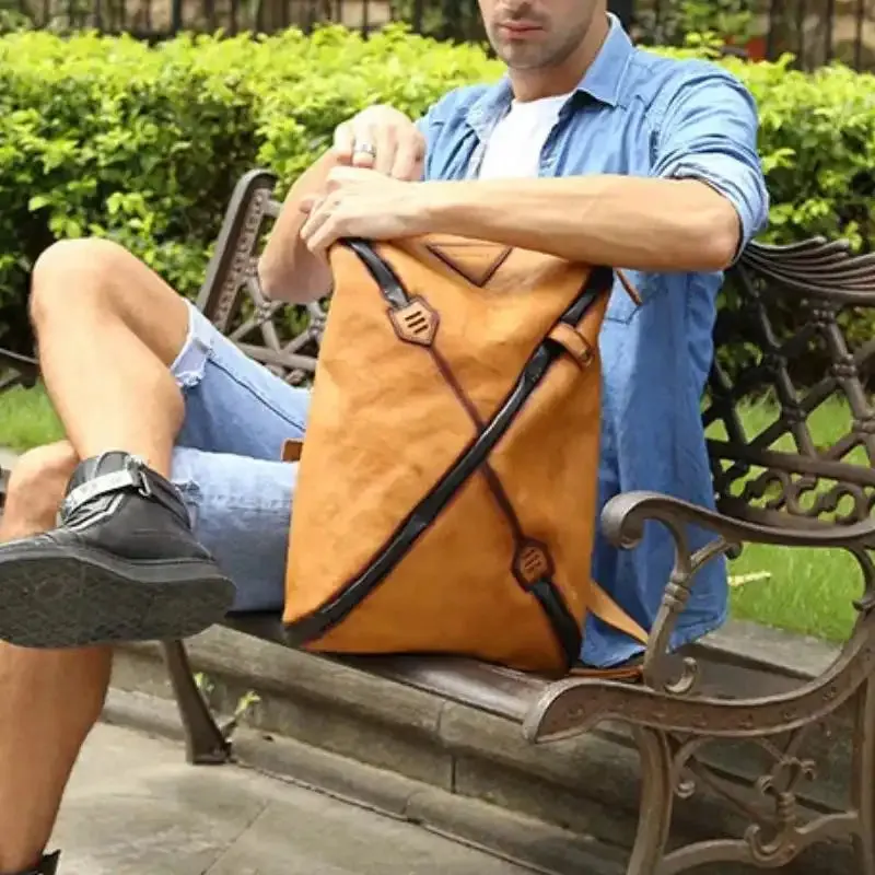 Unique Vintage Style – Men's Leather Backpack